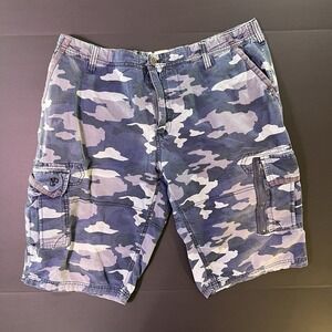 Von Dutch Cargo Camo Shorts Men's‎ Size 38 Blue